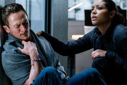 DEBRIS -- "Asalah" Episode: 111 -- Pictured: (l-r) Jonathan Tucker as  Bryan Beneventi, Riann Steele