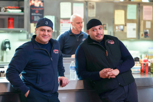 CHICAGO FIRE -- "Show of Force" Episode 1012 -- Pictured: (l-r) Anthony Ferraris as Tony, Joe Minoso