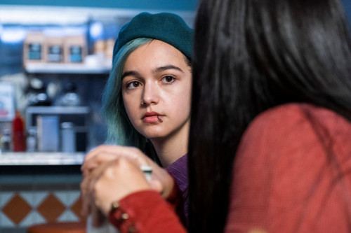 RESIDENT ALIEN -- "Family Day" Episode 205 -- Pictured: (l-r) -- (Photo by: James Dittiger/SYFY)