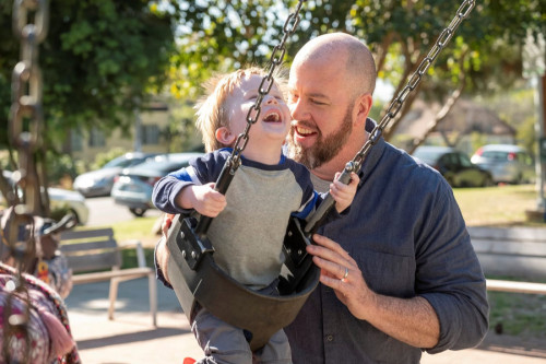THIS IS US -- "Saturday in the Park" Episode 611 -- Pictured: (l-r) Baby Jack, Chris Sullivan as Tob