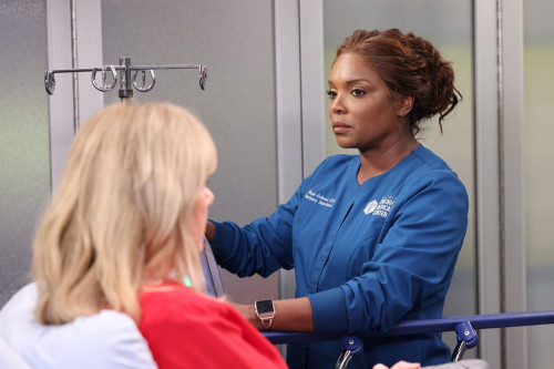 CHICAGO MED -- "Lying Doesn't Protect You From The Truth" Episode 721 -- Pictured: Marlyne Barrett a