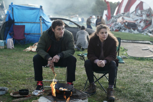 LA BREA -- "The Fog" Episode 204 -- Pictured: (l-r) Josh McKenzie as Lucas, Lily Santiago as Veronic