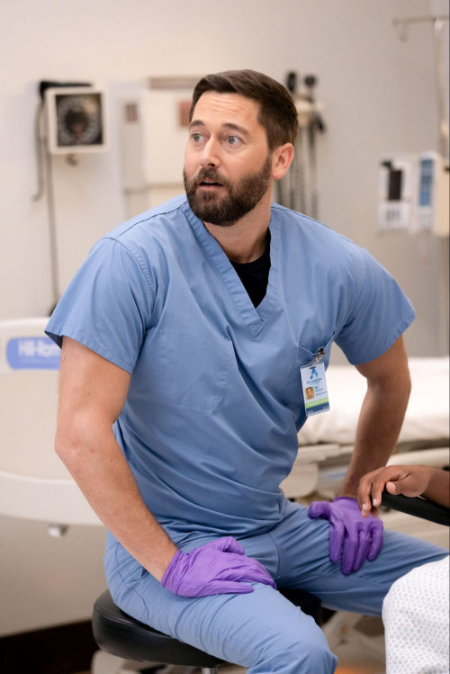 NEW AMSTERDAM -- "Give Me A Sign" Episode 506 -- Pictured: Ryan Eggold as Dr. Max Goodwin -- (Photo 