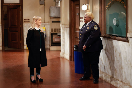 NIGHT COURT -- The Apartment Episode 103 -- Pictured: (l-r) Melissa Rauch as Abby Stone, Lacretta as