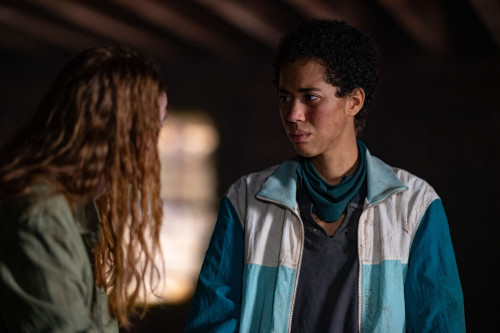Jasmin Savoy Brown as Teen Taissa in YELLOWJACKETS, "Old Wounds". Photo Credit: Kailey Schwerman/SHO