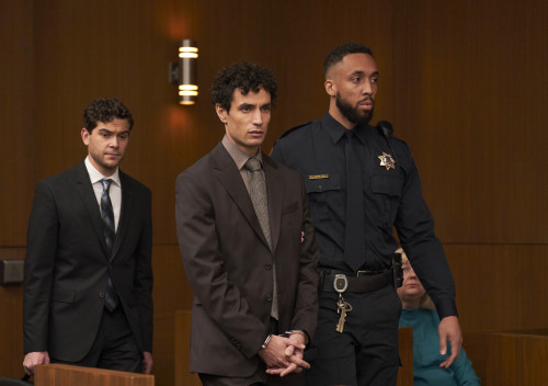 ACCUSED: L-R: Daniel Maslany, Adam Bakri and Tea Zwarych in the Samirs Story episode of ACCUSED airi
